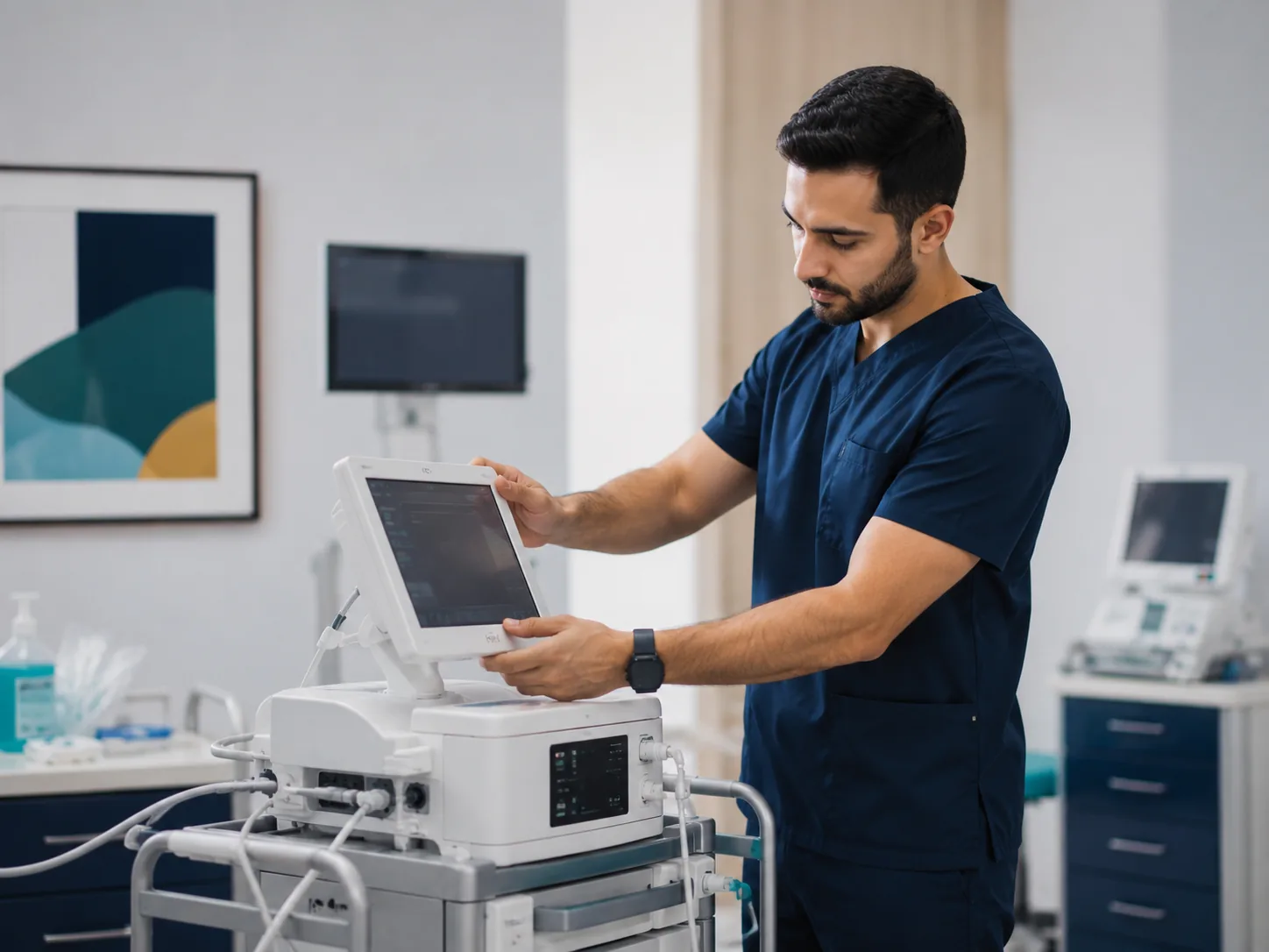 Technical setup of medical equipment